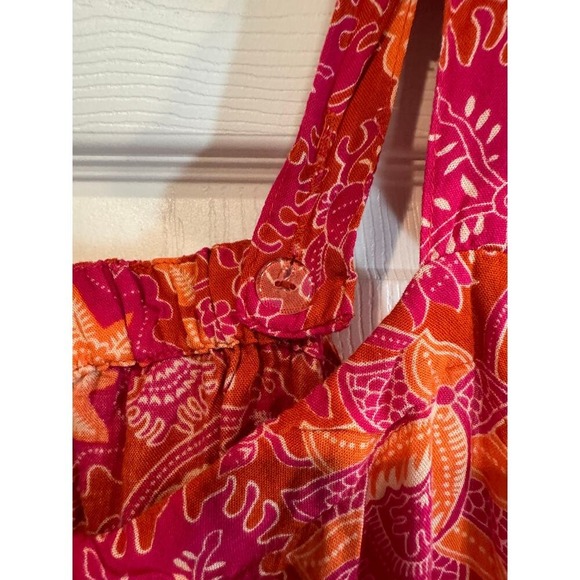 Floral Pockets Ruffle Sleeves Boho Vibrant Casual Maxi Dress - Picture 5 of 7